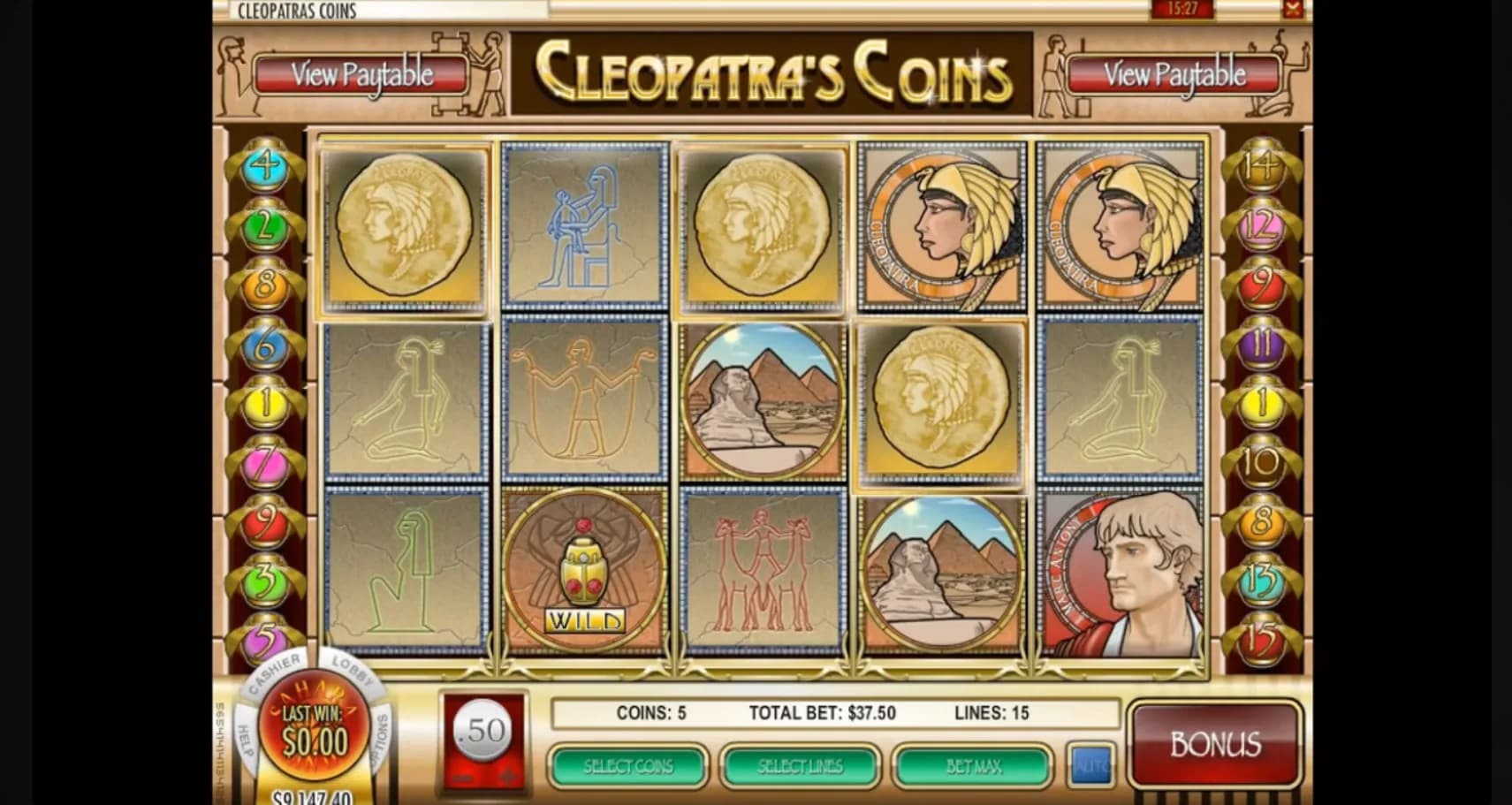 Cleopatra's Coins - Rival Gaming
