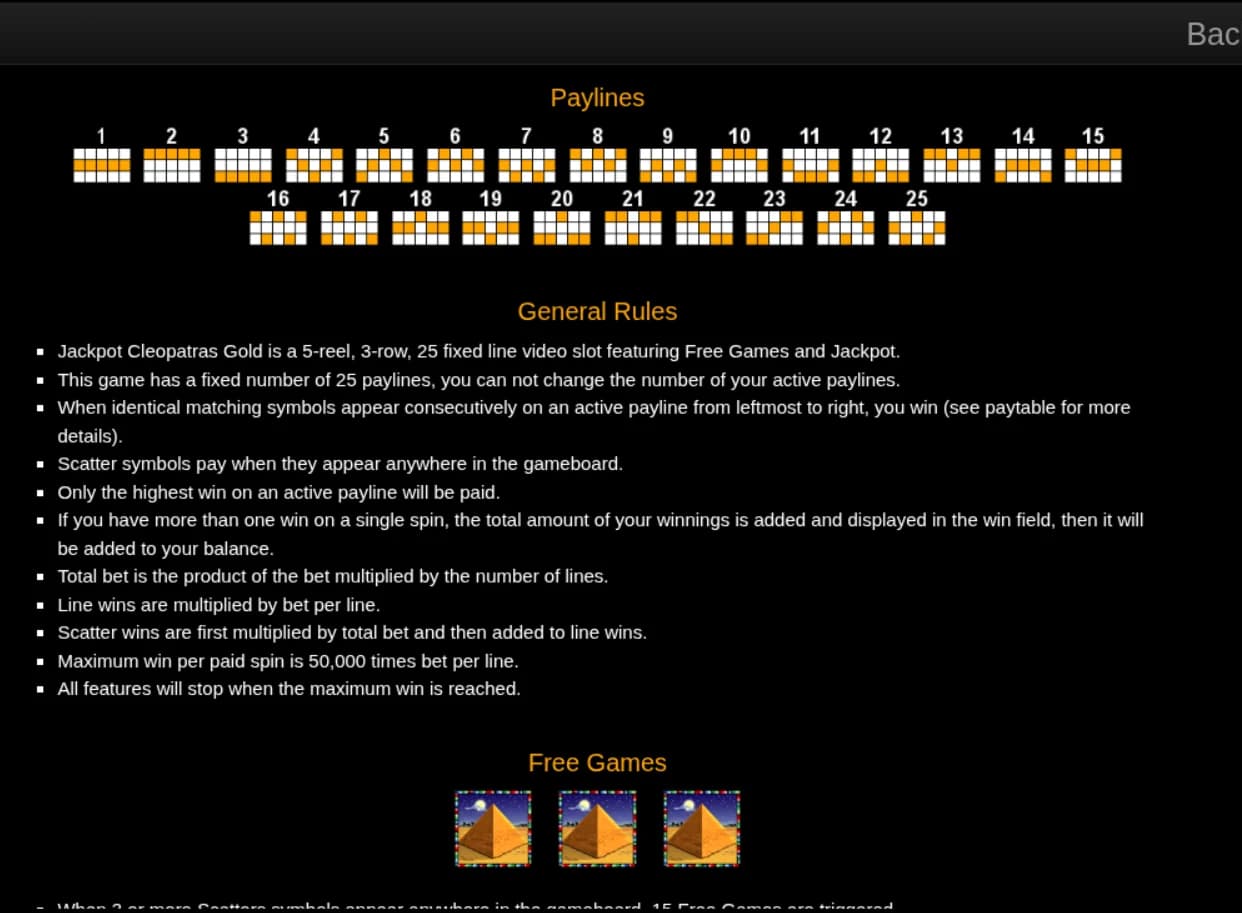 Cleopatra’s Gold - Realtime Gaming RTG