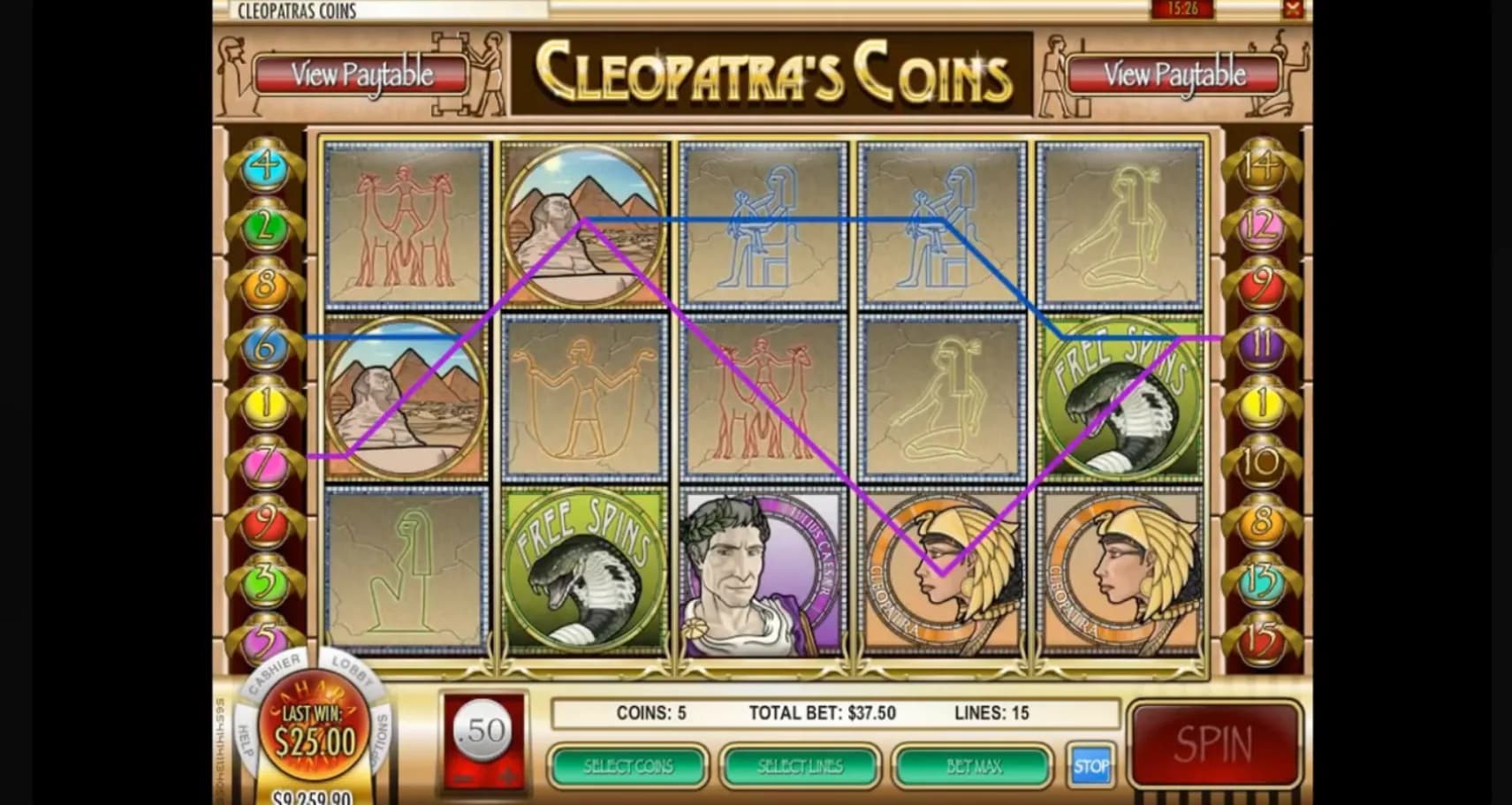 Cleopatra's Coins - Rival Gaming