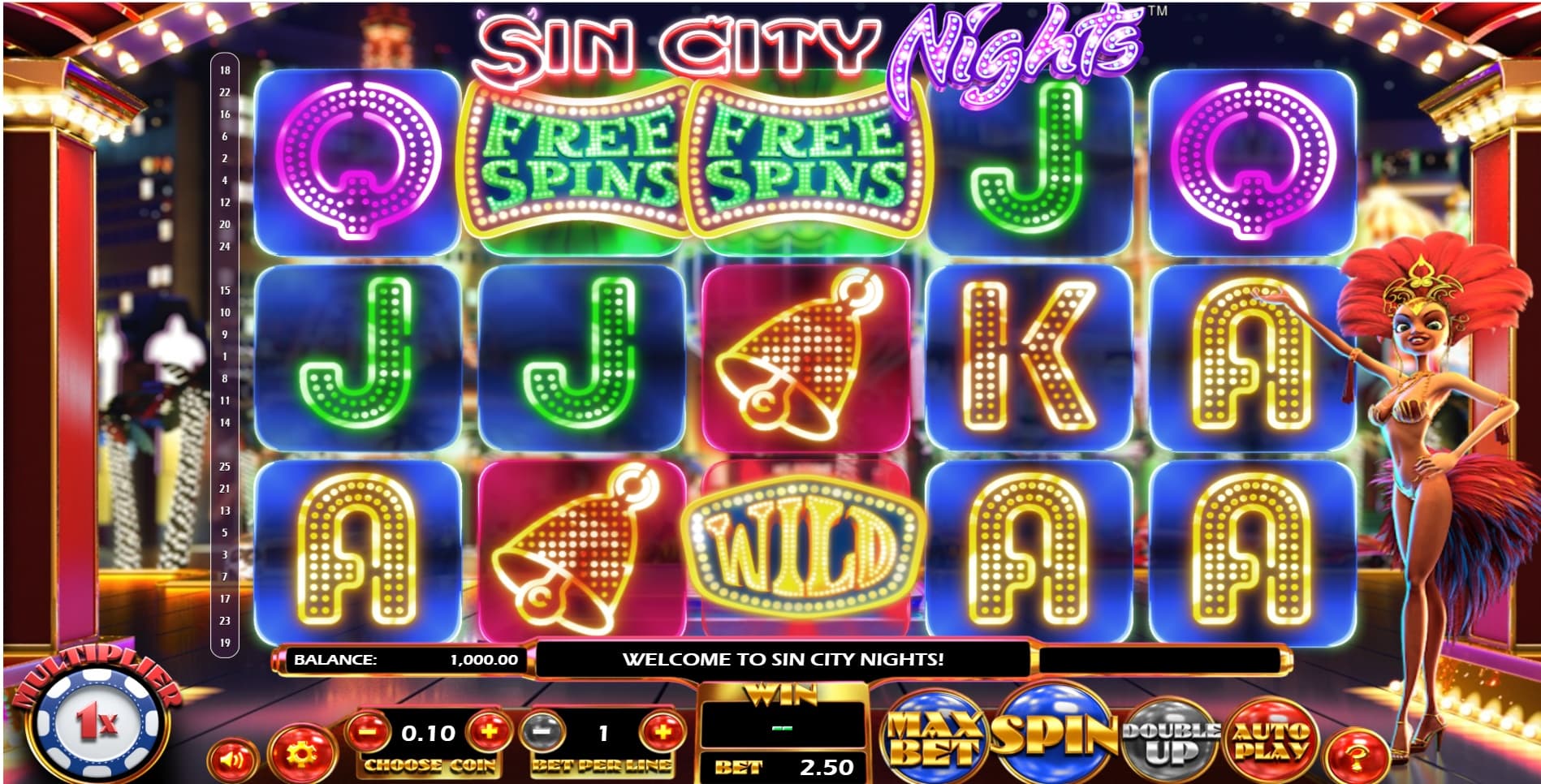 Sin City Nights - BetSoft
